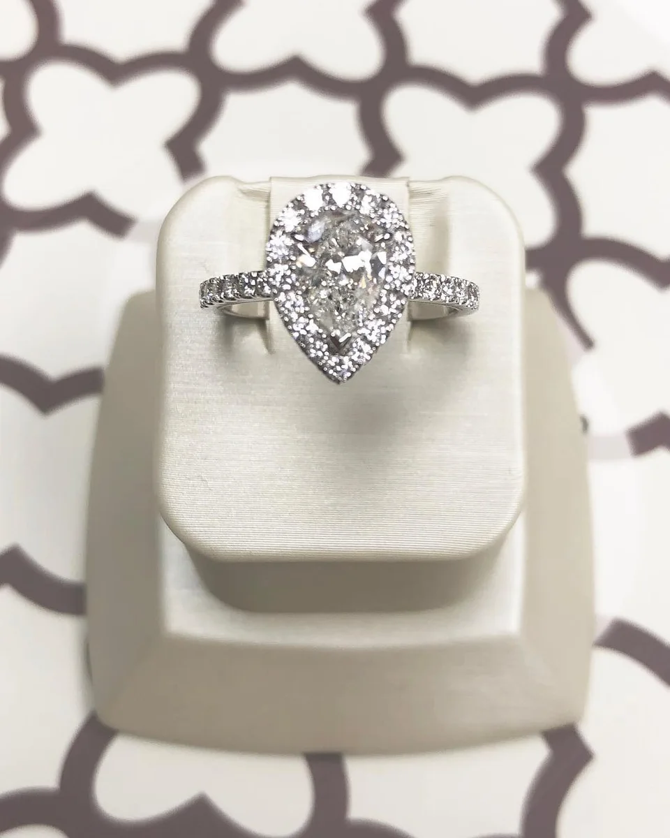 Diamond engagement ring shared by Mitchell Jewelers