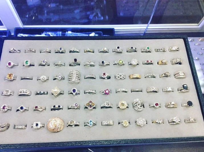 Diamond rings from an archived Mitchell Jewelers collection